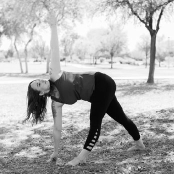 Exhale Yoga - Revolved Triangle by the amazing Tristen - Yoga Near Me - Mesa, Arizona Exhale Yoga - Revolved Triangle by the amazing Tristen - Yoga Near Me - Mesa, Arizona