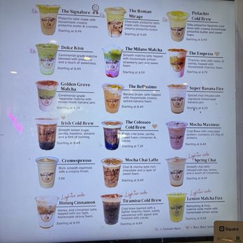 Baci Coffee - Drink menu - Coffee & Tea Near Me - San Diego, California