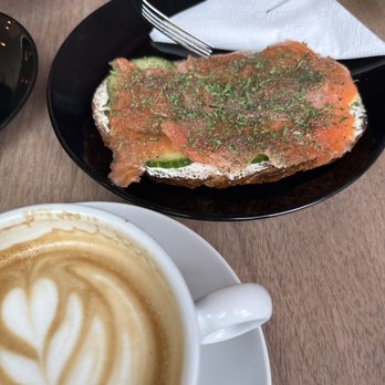 Versus Coffee - Cappuccino and salmon toast- so so good! - Coffee & Tea Near Me - Toronto, Ontario Versus Coffee - Cappuccino and salmon toast- so so good! - Coffee & Tea Near Me - Toronto, Ontario