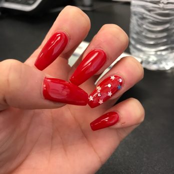 7 Nails & Spa - Beautiful ruby red nail design. - Nail Salons Near Me - Herndon, Virginia 7 Nails & Spa - Beautiful ruby red nail design. - Nail Salons Near Me - Herndon, Virginia