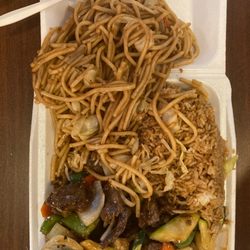 China Red Cafe - Mongolian Beef #12. Had to spread it out to see the rice