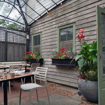 Le Perche - Patio in the back - French Near Me - Hudson, New York Le Perche - Patio in the back - French Near Me - Hudson, New York