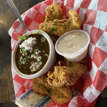 Maxine's Gumbo House - Catfish basket with gumbo - Cajun/Creole Near Me - Manor, Texas Maxine's Gumbo House - Catfish basket with gumbo - Cajun/Creole Near Me - Manor, Texas