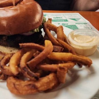 Chieftans Restaurant & Bar - Friends burger and onion rings - New American Near Me - Cobleskill, New York