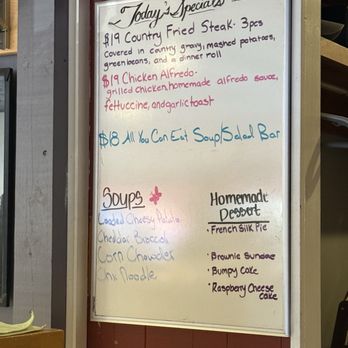 Bob's Place - Dry erase board menu - Sandwiches Near Me - Alanson, Michigan