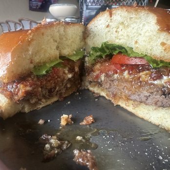 Charlie’s Place - The Jammin' Black & Bleu Burger - Cocktail Bars Near Me - Fort Wayne, Indiana
