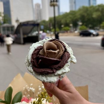 Amorino - Chocolate, coffee, mint chip - Desserts Near Me - Chicago, Illinois