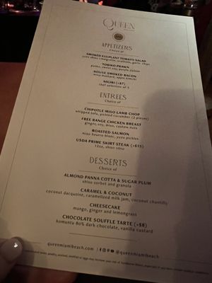Menu photo 3 Queen Miami Beach Miami Beach, FL