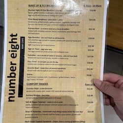 Number Eight Kiwi Café - Menu- breakfast ends 10:30! Watch out