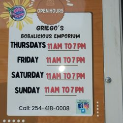 Griego's Bobalicious  Emporium - Business Hours