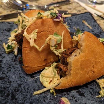 Aviation Grill - Short Ribs in Bao buns (buns are yummy crispy.) - American Near Me - Philadelphia, Pennsylvania Aviation Grill - Short Ribs in Bao buns (buns are yummy crispy.) - American Near Me - Philadelphia, Pennsylvania