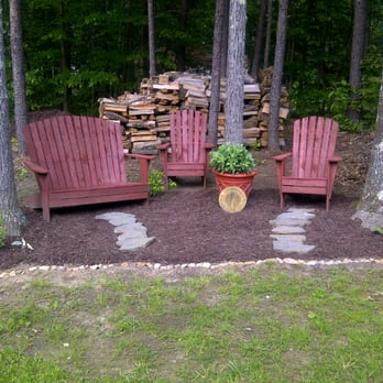Settle's Outdoor Services, LLC - three adiron chairs in a garden - Landscaping Near Me - Brightwood, Virginia Settle's Outdoor Services, LLC - three adiron chairs in a garden - Landscaping Near Me - Brightwood, Virginia