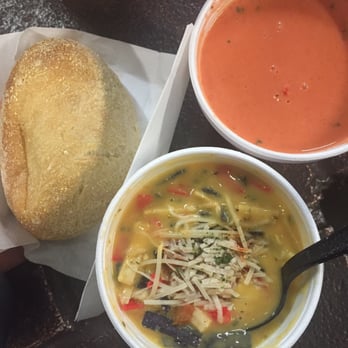 Le Dog - Paesano roll from Zingermans, lobster bisque, and chicken tortilla soup - Hot Dogs Near Me - Ann Arbor, Michigan Le Dog - Paesano roll from Zingermans, lobster bisque, and chicken tortilla soup - Hot Dogs Near Me - Ann Arbor, Michigan