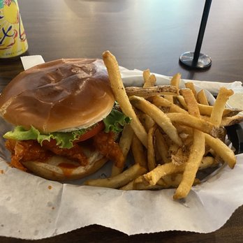 828 Cafe - Buffalo tender sandwich. They do this as a special, so check the Facebook page before you head in. - Breakfast & Brunch Near Me - Franklin, North Carolina