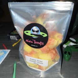 Alien Treats - Freeze dried gummy peach rings