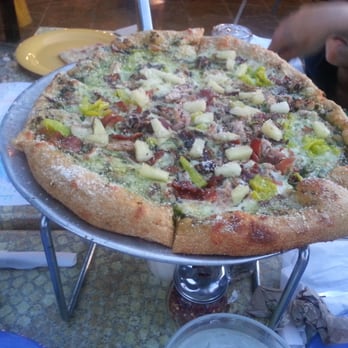 Mellow Mushroom Sandy Springs - Jerk chicken pizza love it smell it smell it ;-);-);-) - Pizza Near Me - Sandy Springs, Georgia
