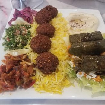 Grape Leaves Restaurant - Vegetarian Plate - Middle Eastern Near Me - Aurora, Colorado
