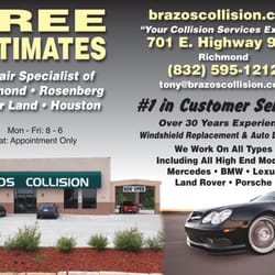 Brazos Collision - Free Estimates Richmond TX and Sugar Land TX and surrounding areas.