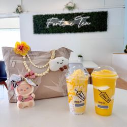 A Mango Sago with Grapefruit n' a Cloudy Mango.