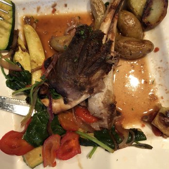 Macaroni's Ristorante - Osso buco. Some of eaten already. No marrow. Husband was disappointed - Italian Near Me - Ashland, Oregon