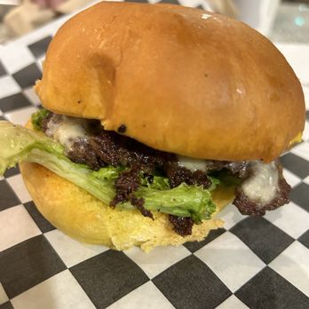 Stackers Burger - a hamburger with lettuce and cheese - Burgers Near Me - Albuquerque, New Mexico