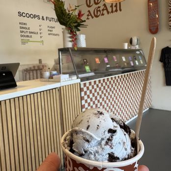 Please Come Again - Cookies and cream single scoop - Ice Cream & Frozen Yogurt Near Me - Kailua, Hawaii Please Come Again - Cookies and cream single scoop - Ice Cream & Frozen Yogurt Near Me - Kailua, Hawaii