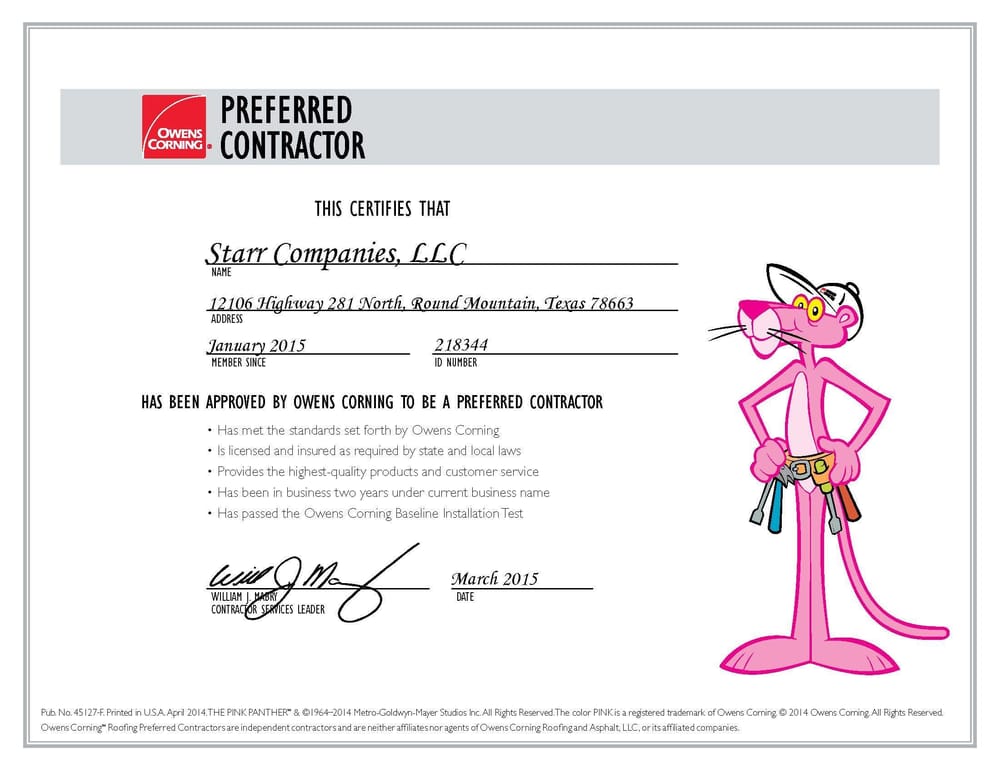 Slide of Starr Roofing & Gutters