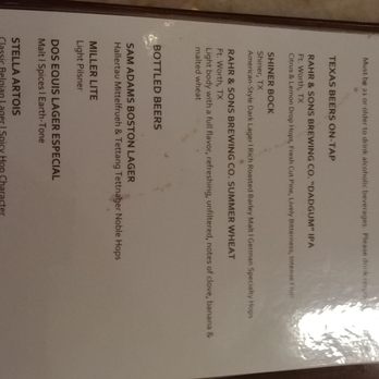 The Centurion Lounge - Beer menu - Airport Lounges Near Me - Dallas, Texas