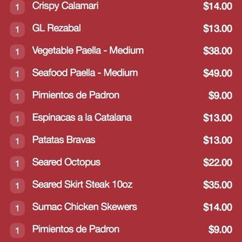 Boqueria Seaport - Our dinner tab - everything was perfect and delicious. What a treat for our first night in Boston! - Spanish Near Me - Boston, Massachusetts Boqueria Seaport - Our dinner tab - everything was perfect and delicious. What a treat for our first night in Boston! - Spanish Near Me - Boston, Massachusetts