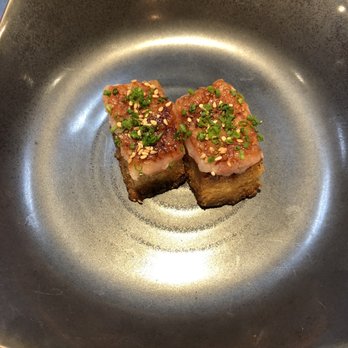 Yoshitomo - Hama toast (chopped yellowtail on local sour dough) - Sushi Bars Near Me - Omaha, Nebraska