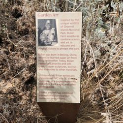 Robert J. Lagomarsino Visitor Center, Channel Islands Nat'l Park - Garden art info
