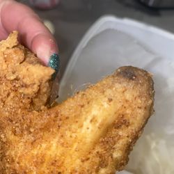 Best Soul Food In Town - Chicken wings - still have hair on skin.