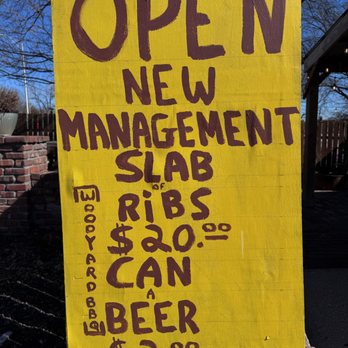Woodyard Bar-B-Que - Classic signage - and an awesome deal (as of 02/2026) - Barbeque Near Me - Kansas City, Kansas