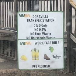 WM - Doraville Transfer Station - Materials accepted and required safety gear