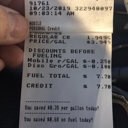 Grove Unocal 76 - Used MY 76 app with my 76 card- got cash price and 25 cents off a gallon.  Use app  & you get 15 cents off a gallon.