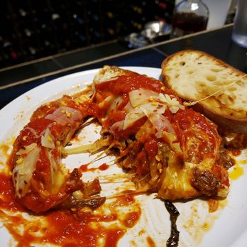Pupatella - The eggplant (half eaten) side dish. We couldn't wait+ - Pizza Near Me - Arlington, Virginia