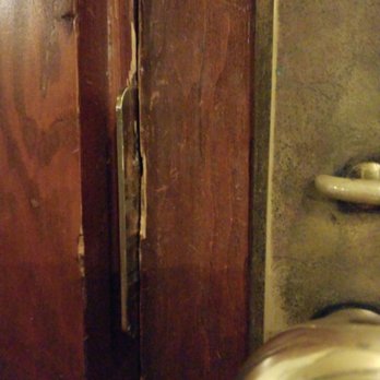 Good Lock & Key - Where the chisel went in on our 100 year door - Keys & Locksmiths Near Me - Pasadena, California