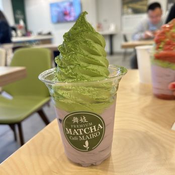 Premium Matcha Cafe Maiko - Matcha and Ube twist ice cream - Ice Cream & Frozen Yogurt Near Me - Tempe, Arizona Premium Matcha Cafe Maiko - Matcha and Ube twist ice cream - Ice Cream & Frozen Yogurt Near Me - Tempe, Arizona
