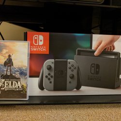 GameStop - My brand new Nintendo Switch and The Legend of Zelda: Breath of the Wild.