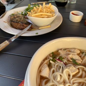 Kitchen Door - Pho with beef Basel tofu and rice noodles ' pho ' Chicken Noodle Soup - Cocktail Bars Near Me - Napa, California
