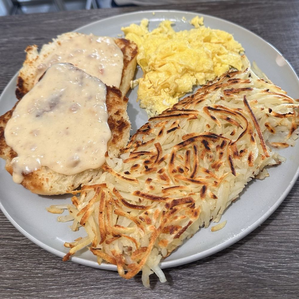 The Brunch House - Biscuits & Gravy, with eggs & hash browns - Breakfast & Brunch Near Me - Temecula, California The Brunch House - Biscuits & Gravy, with eggs & hash browns - Breakfast & Brunch Near Me - Temecula, California