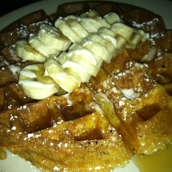 Freemans - Raised Waffle with Bananas - Breakfast & Brunch Near Me - New York, New York Freemans - Raised Waffle with Bananas - Breakfast & Brunch Near Me - New York, New York