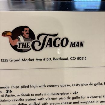 The Taco Man - Menu - Tacos Near Me - Berthoud, Colorado