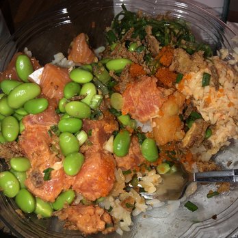 Umami - Poke bowl, one protein gone already ;) - Sushi Bars Near Me - Everett, Washington