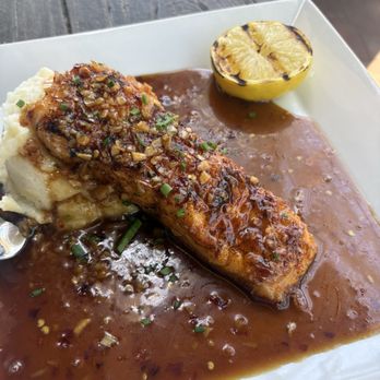 Georgia's Restaurant - Southern Salmon Mango sauce delicious! - Soul Food Near Me - Irvine, California Georgia's Restaurant - Southern Salmon Mango sauce delicious! - Soul Food Near Me - Irvine, California