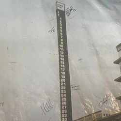 Finish line for 500 autograph wall.