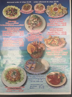 Menu photo 3 Los Lagos Mariscos Restaurant Los Angeles, CA