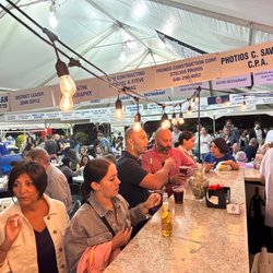 Greek American Institute - Lots of folks enjoying rustic Greek food!