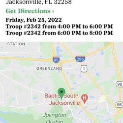 GNC - Per the Girl Scout Cookie Finder App - February 25, 2022