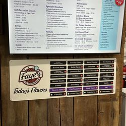 Faye’s Ice cream - Flavor Board!